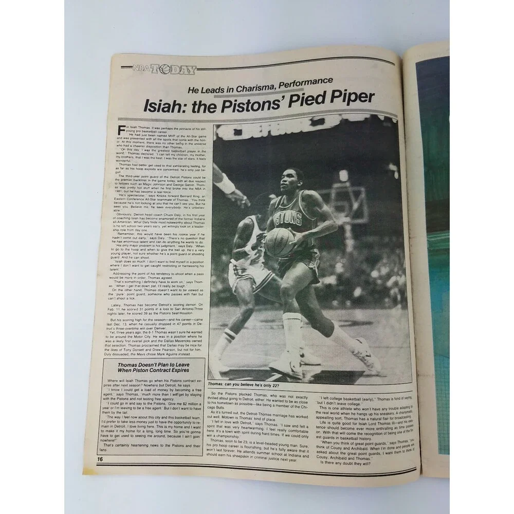 RARE 1984 NBA Today Newspaper Magazine Basketball Jack Ramsey BLAZERS Vtg 80s